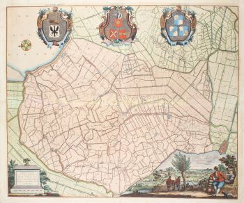 Antique map of West Friesland  by Hendrik Leth