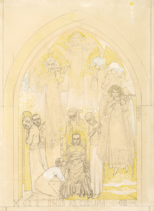 Het sterven van St. Aloysius by Jan Toorop