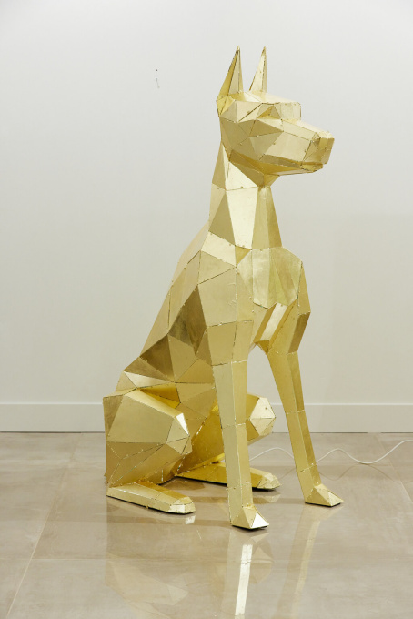 Golden Doberman by Phantom Art