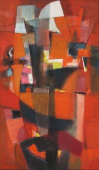 Composition en Rouge by Ernst Leyden