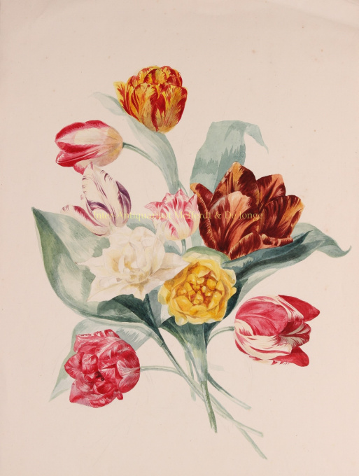 Bouquet of tulips by Johanna Helena Buyskes