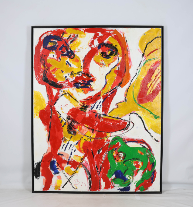 Figure, red, yellow and green by Broer Dobbelsteen