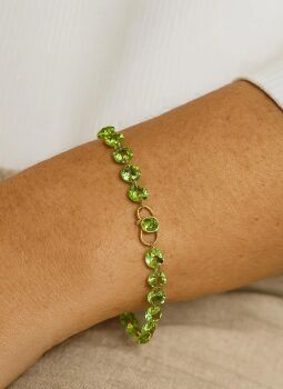 Peridot 14K Yellow Gold Bracelet by Unknown artist