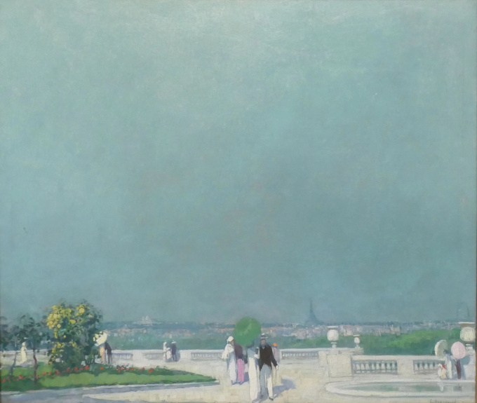 Zicht op Parijs vanaf Parc de Saint-Cloud by Frans Hogerwaard