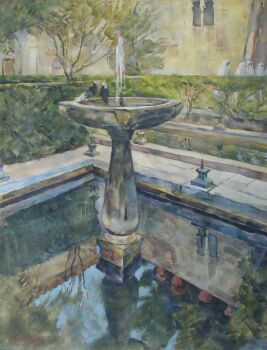 Fountain in Granada, Spain by Gerard Muller