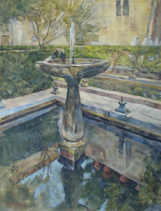 Fountain in Granada, Spain by Gerard Muller