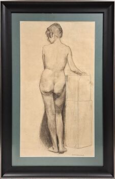 Study of a Standing Female Nude by Adriana Diderika van Houweninge