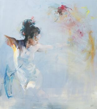 Lizette Luijten Dance the Dark Away 1Original painting oil on canvas 130 x 115 cm y 2026 by Lizette Luijten