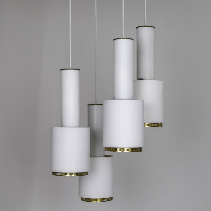A set of four ‘Käsikranaatti’ (Hand Grenade) pendants, model A110 – Louis Poulsen 1960’s by Alvar Aalto