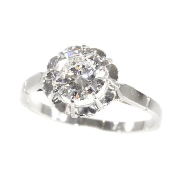 Vintage 1950`s brilliant engagement ring with certified D colour diamond by Unbekannter Künstler