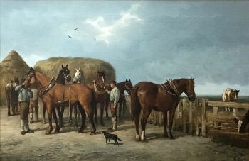 ERF MET PAARDEN by KLAAS VAN VLIET