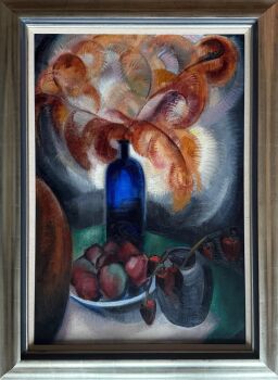 Stilleven met blauwe vaas by Wim Schumacher
