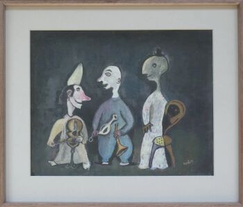 Drie gekke mannetjes by Jan Roëde