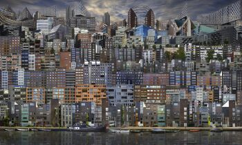 Veduta Amsterdam 3 - Limited edition of 8 by Jean-François Rauzier
