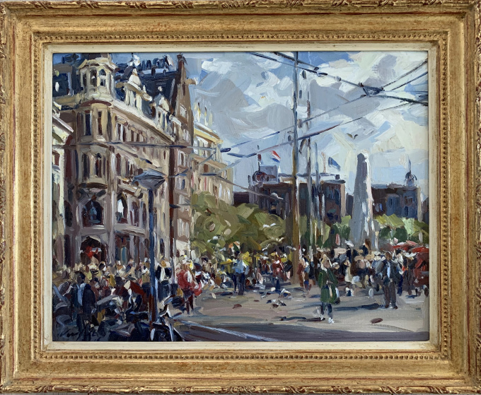 Koningsdag op de Dam in Amsterdam by Hans Versfelt