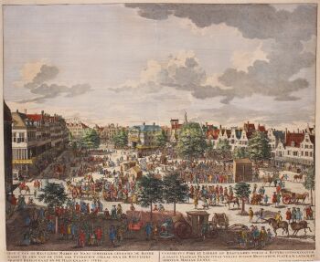 REMBRANDTPLEIN AROUND 1700 by Pieter Schenk