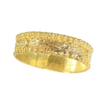 Antique Georgian Wedding Band, Circa 1820 – Classic 18K Gold, A Symbol of Enduring Love by Unbekannter Künstler