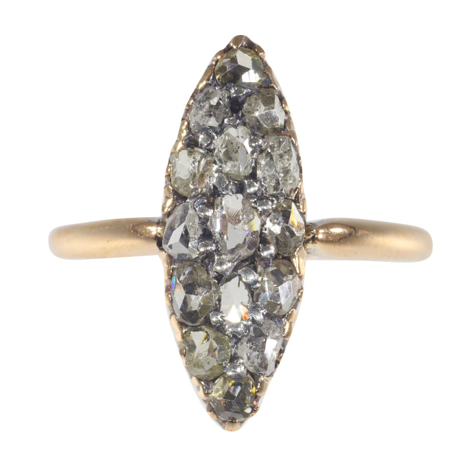 Vintage antique Late Victorian rose cut diamond ring by Unbekannter Künstler