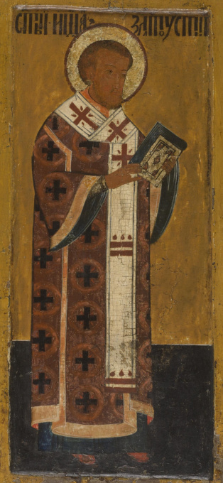 The Entry of Mother of God in the Temple and St. John Chrysostymos by Artiste Inconnu