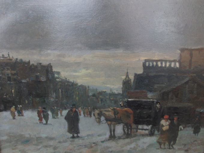 STADSGEZICHT MET KOETS by Cor Noltee