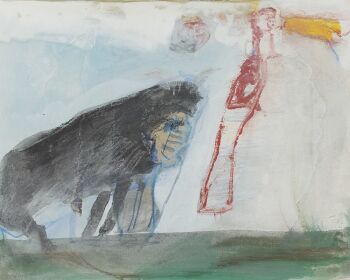 Composition with gorilla by Pieter Defesche