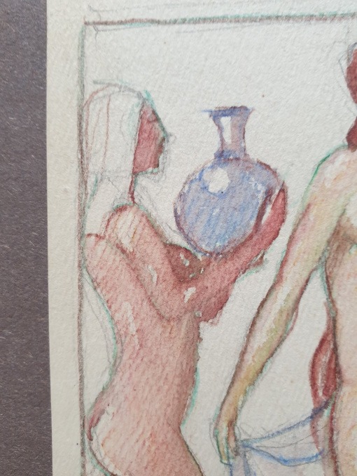 A Scene in a hamam by Onbekende Kunstenaar