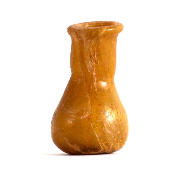 A Roman yellow glass unguentarium by Unknown artist