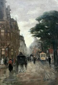 STADSGEZICHT by WILLEM ADRIANUS GRONDHOUT