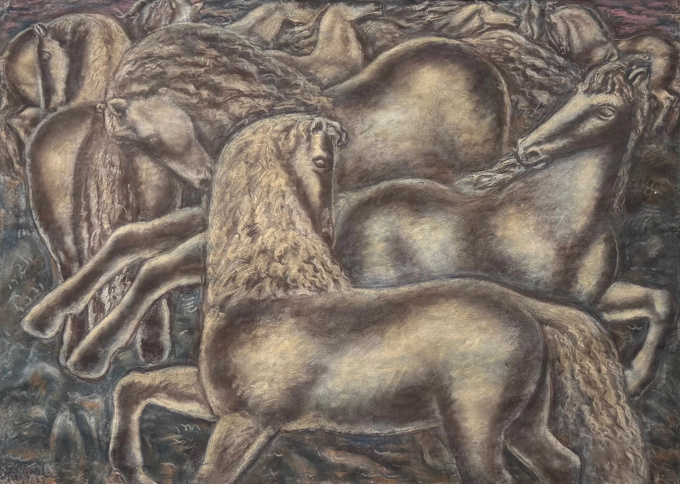 Paarden by Leo Gestel
