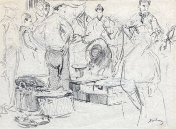 Markttafereel in Amsterdam by Erasmus Dülmen-Krumpelmann