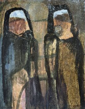 Vroeg werk van Bram Bogart, Twee nonnen/ Two nuns by Bram Bogart