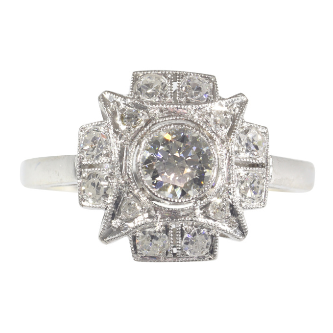 Vintage 1920's Art Deco diamond engagement ring by Artista Desconhecido