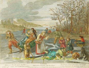 Dutch ice skating winter scene/ ijsgezicht by Jean Mariette