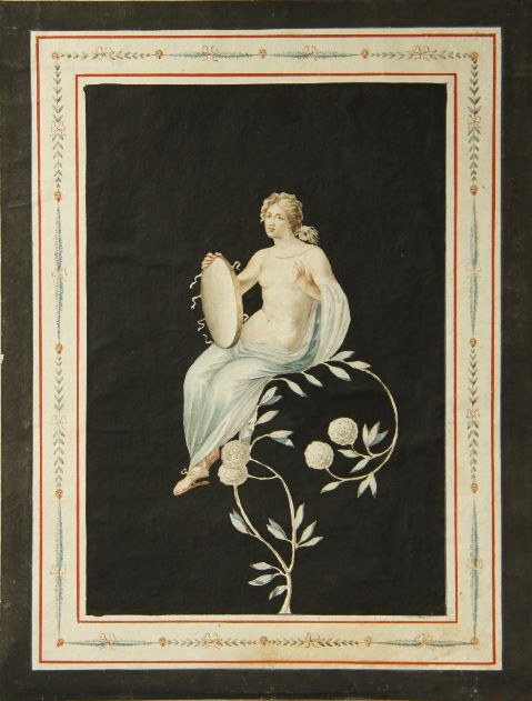 Set of eight gouache drawings by Unbekannter Künstler