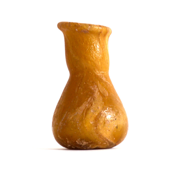 A Roman yellow glass unguentarium by Unknown artist