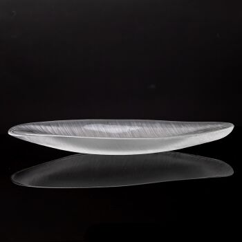 A very rare largest size comb-cut crystal Art object ‘Sulka’ (feather), model 3369 – Iittala Finland by Tapio Wirkkala