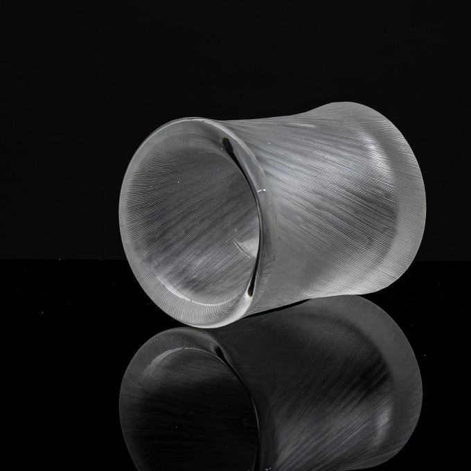 A comb-cut crystal Art object, model 3534 – Iittala Finland by Tapio Wirkkala