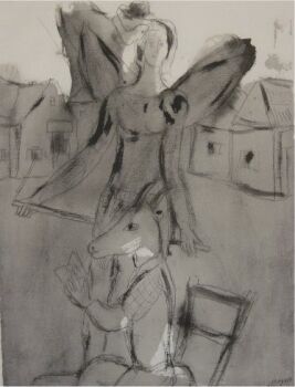 The winged acrobat by Marc Chagall