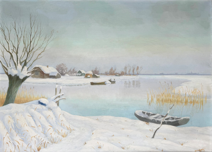 Wintergezicht bij Loosdrecht by Dirk Smorenberg