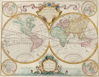 World map by Covens and Mortier