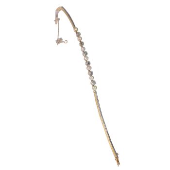 Elegance from the 1920s: Art Deco Diamond and Pearl Bracelet by Unbekannter Künstler
