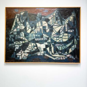 "Bergstadje", oil on canvas, 1955 by Joop Vreugdenhil