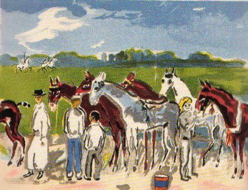 Taking care of horses by Kees van Dongen