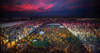 The Four Seasons of Central Park, NYC, Fall 2024 - Day to Night by Stephen Wilkes