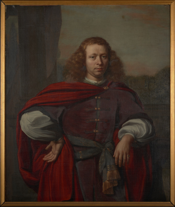 17th C Portrait of a Gentleman labelled "magistrat flamand Nicolas Maes" ,Oil on Canvas (marouflage),original frame. by Nicolas Maes