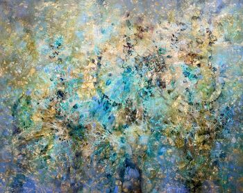 Periwinkle and Teal by Ron Mills