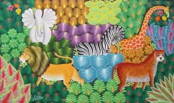 Animals in the Jungle by Unbekannter Künstler
