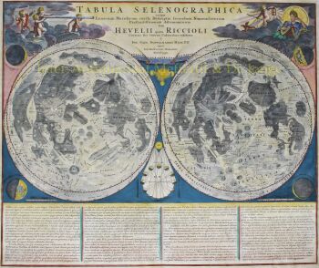 Map of the moon by Johann Baptist Homann