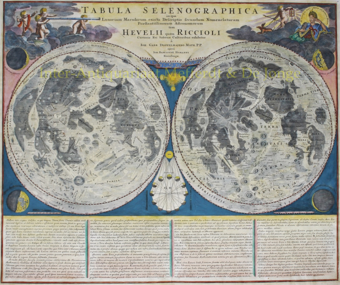Map of the moon by Johann Baptist Homann