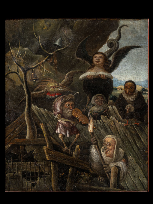 17th C representation of the Roof of Folly: An Allegory of the Fall, German School. by Unbekannter Künstler